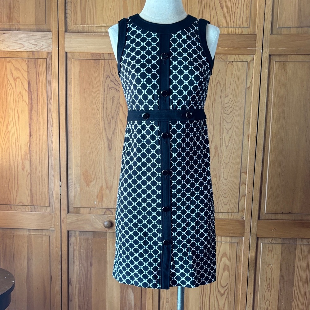 Talbots Black and White Sheath Dress